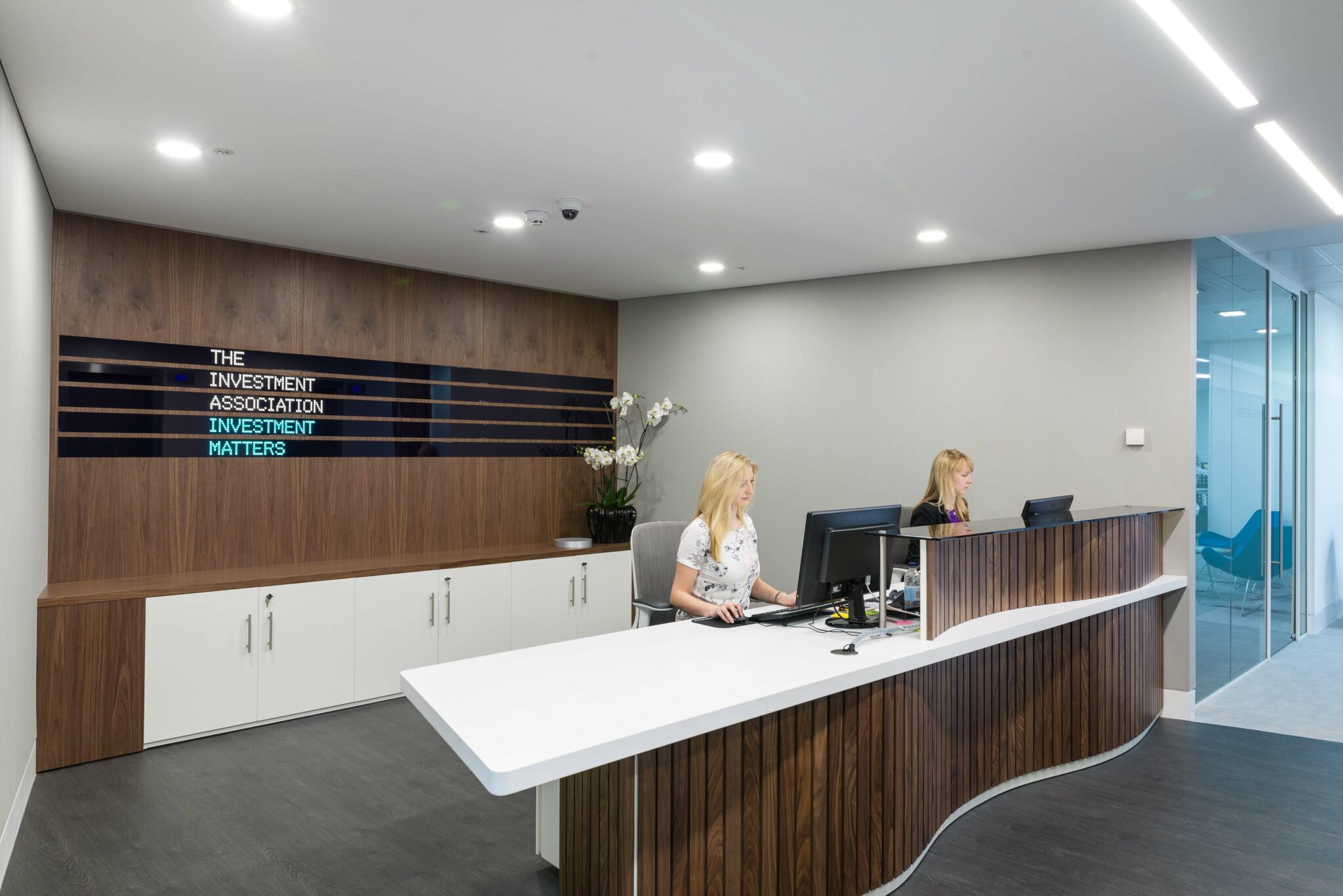 Reception desk at The Investment Association